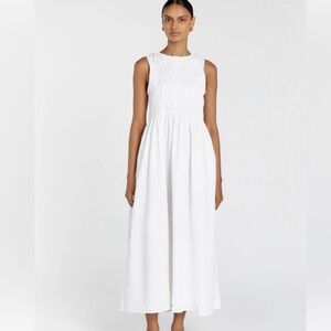 Dissh Lessi Linen Maxi Dress in white, size US 6